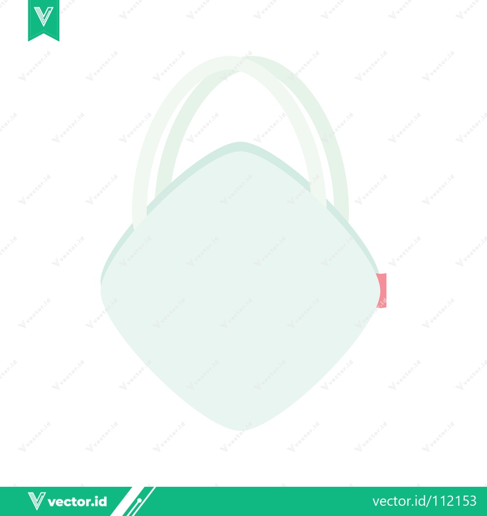 Premium Vector dari Minimalist Light Blue Square Handbag with White Straps