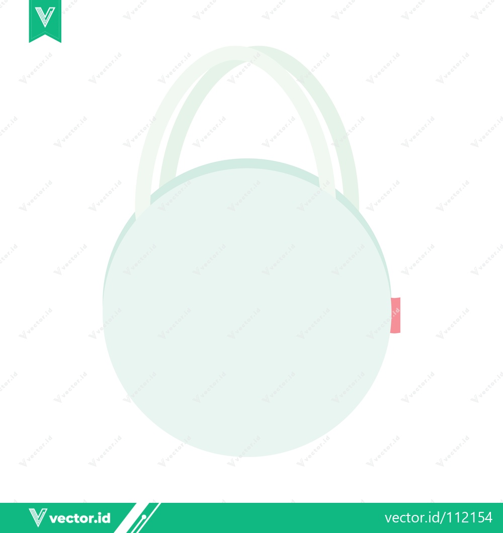 Premium Vector of Minimalist Round Handbag with Two Straps