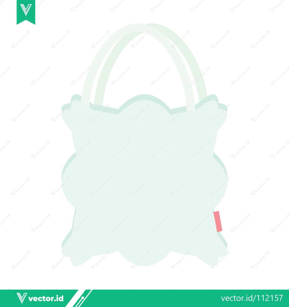 Premium Vector of Minimalist White Shopping Bag Icon with Handle