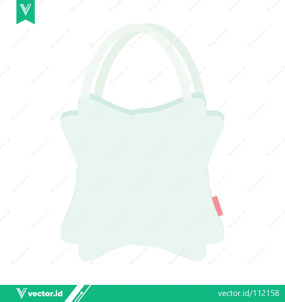Premium Vector dari Minimalist White Tote Bag with Pink Tag