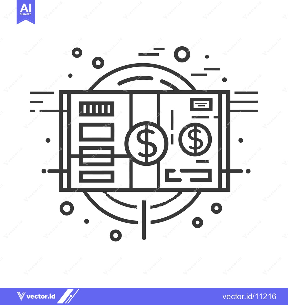 Premium Vector dari Abstract financial data illustration with a dollar symbol