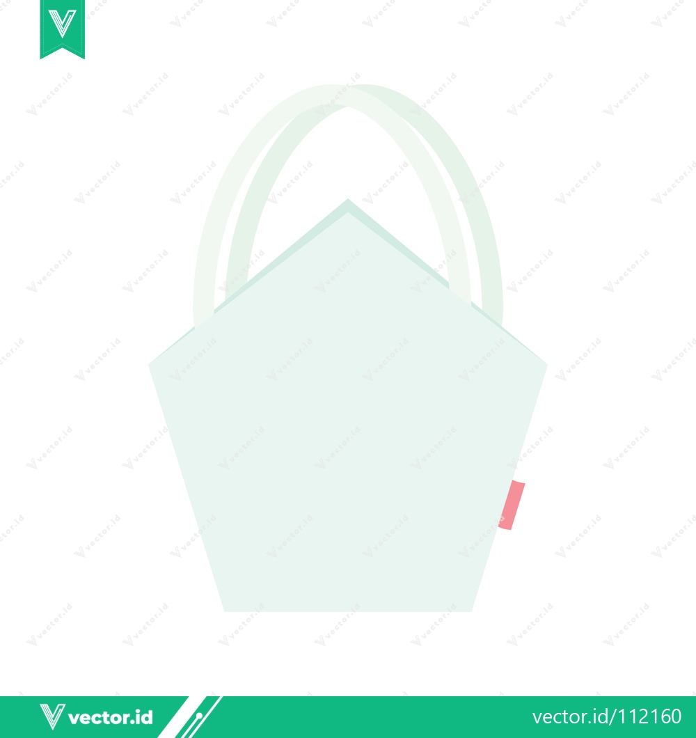 Premium Vector dari Minimalist Light Blue Geometric Tote Bag with White Handles