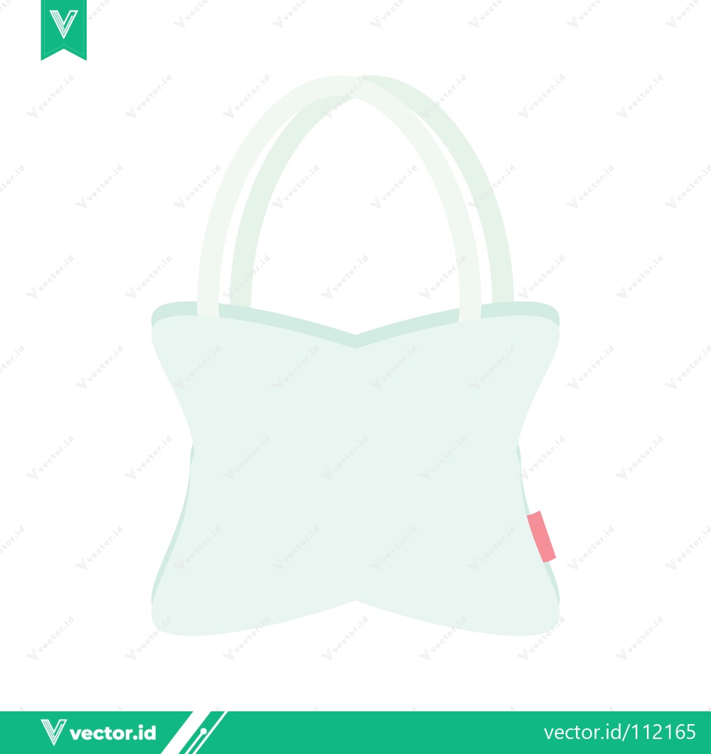 Premium Vector dari Minimalist Light Blue Tote Bag Icon with Handles