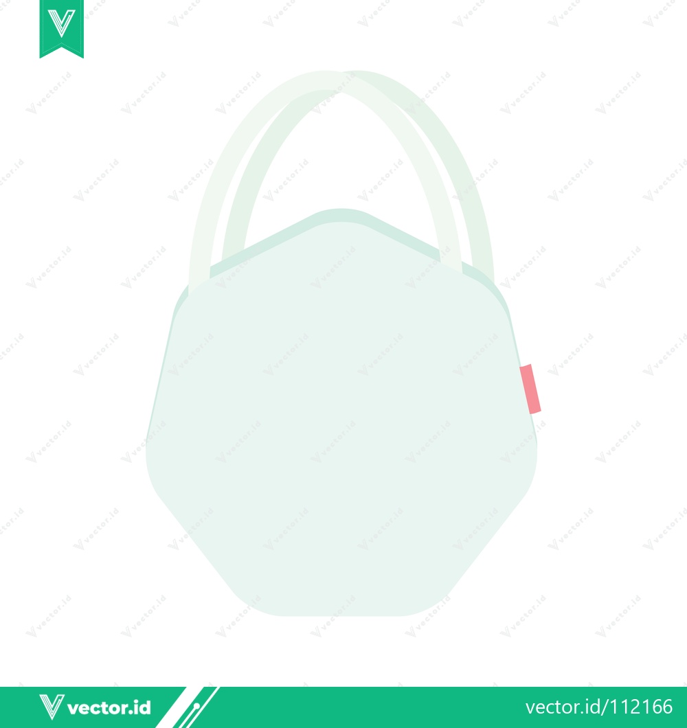 Premium Vector dari Minimalist Light Blue Hexagonal Tote Bag Isolated on White Background