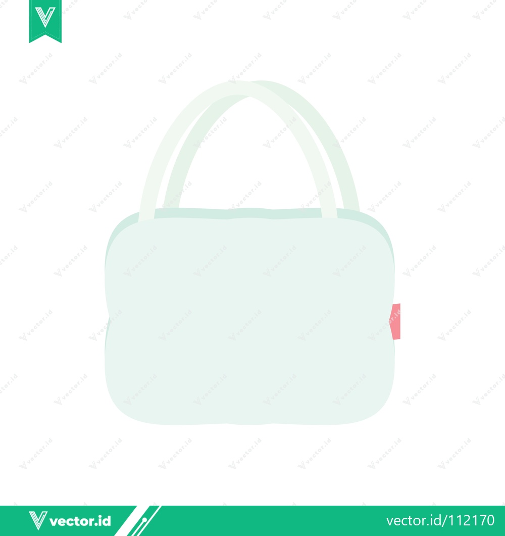 Premium Vector dari Minimalist Light Blue Handbag with Pink Accent