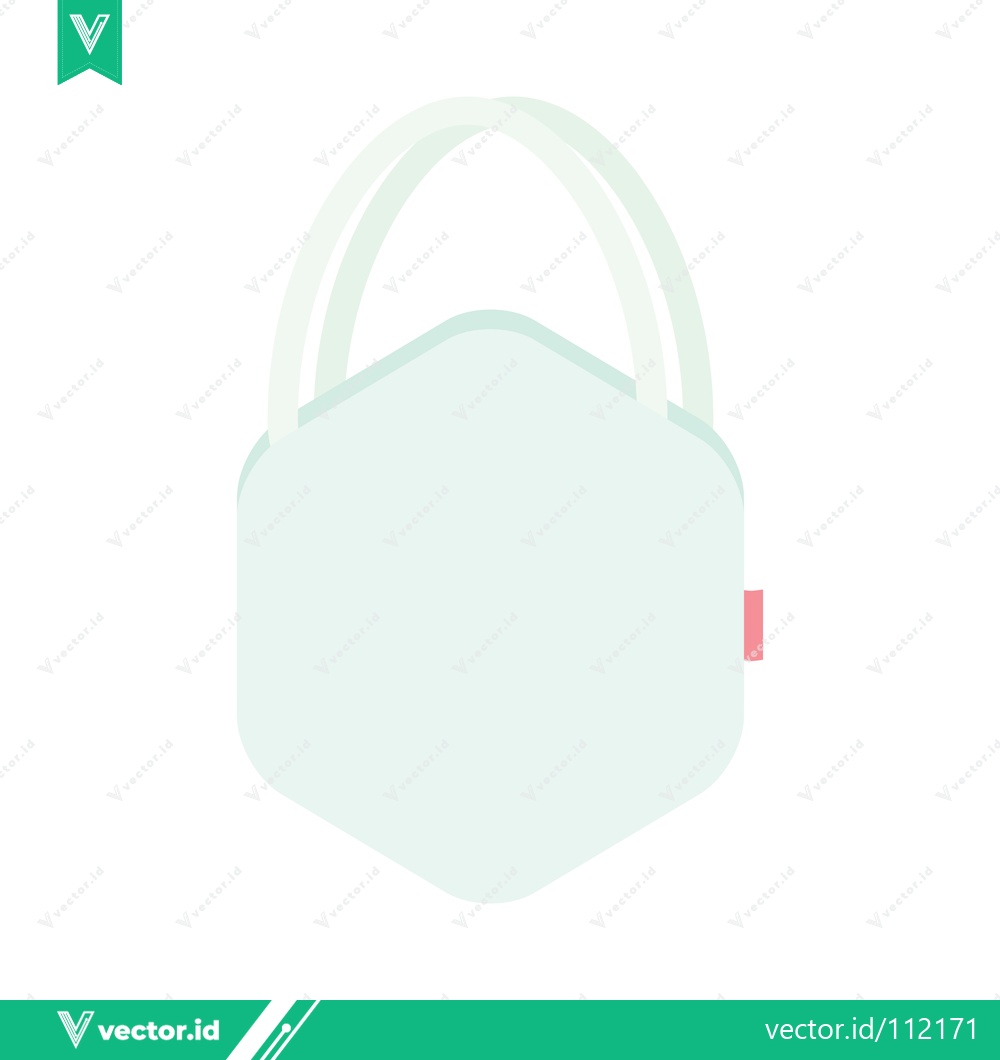 Premium Vector dari Minimalist Hexagonal Tote Bag with Handles