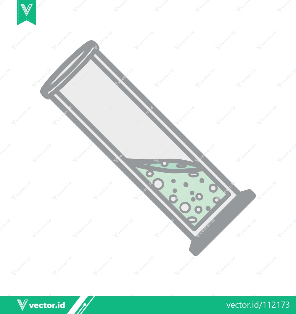 Premium Vector of Bubbling Green Liquid in a Laboratory Test Tube