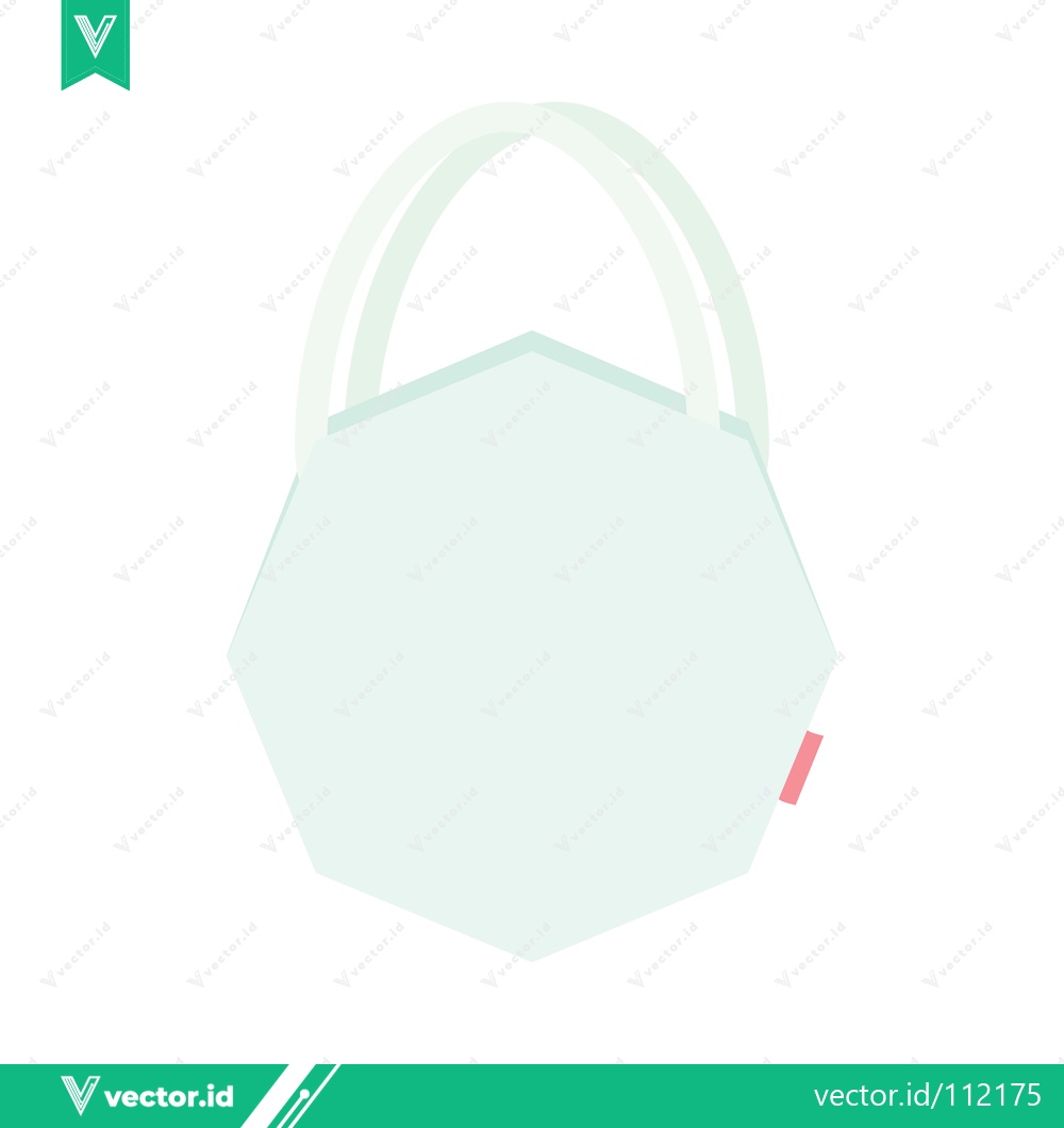 Premium Vector dari Minimalist Light Blue Hexagonal Handbag with White Handles