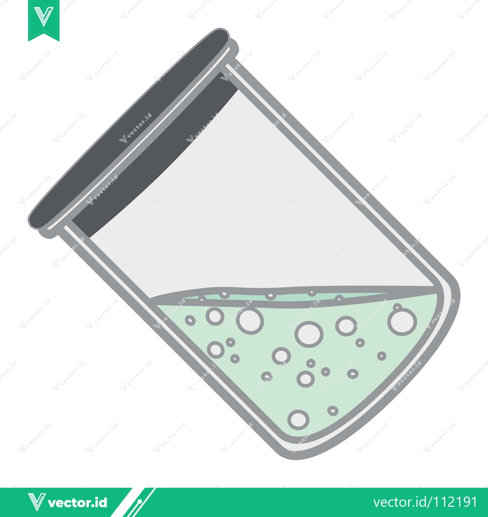 Premium Vector of Bubbling Green Liquid in a Laboratory Flask