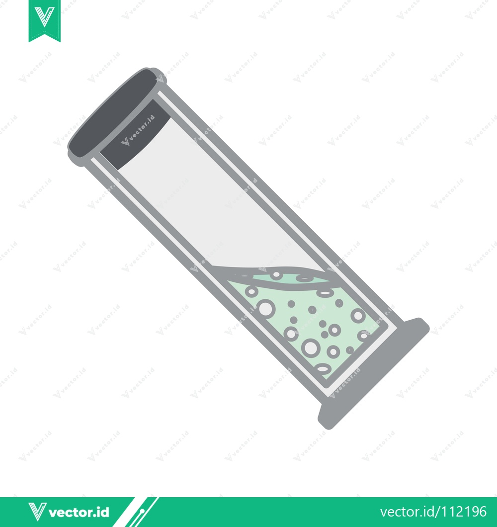 Premium Vector of Illustration of a laboratory beaker with green liquid and bubbles