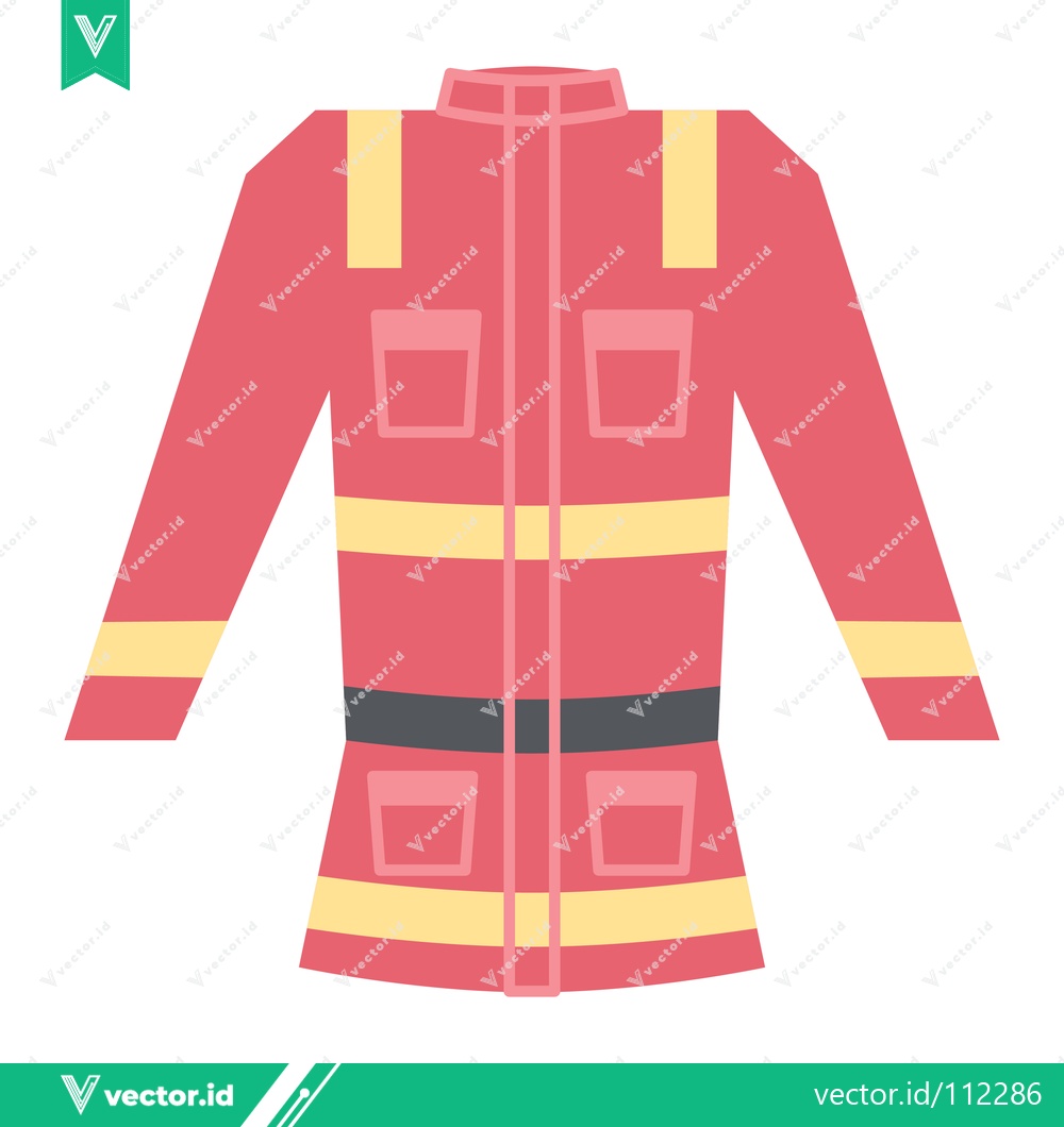 Premium Vector of Firefighter Uniform Jacket Illustration