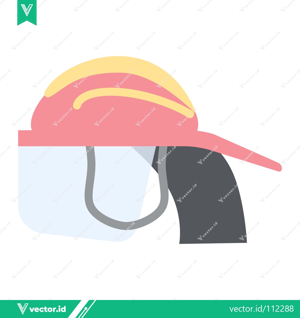 Premium Vector dari Firefighter Helmet with Face Shield Illustration