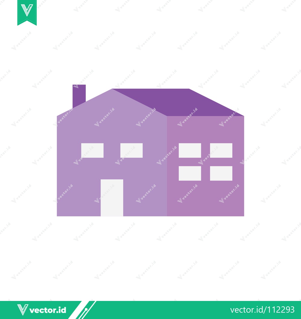 Premium Vector of Simple Purple House Icon Vector Illustration