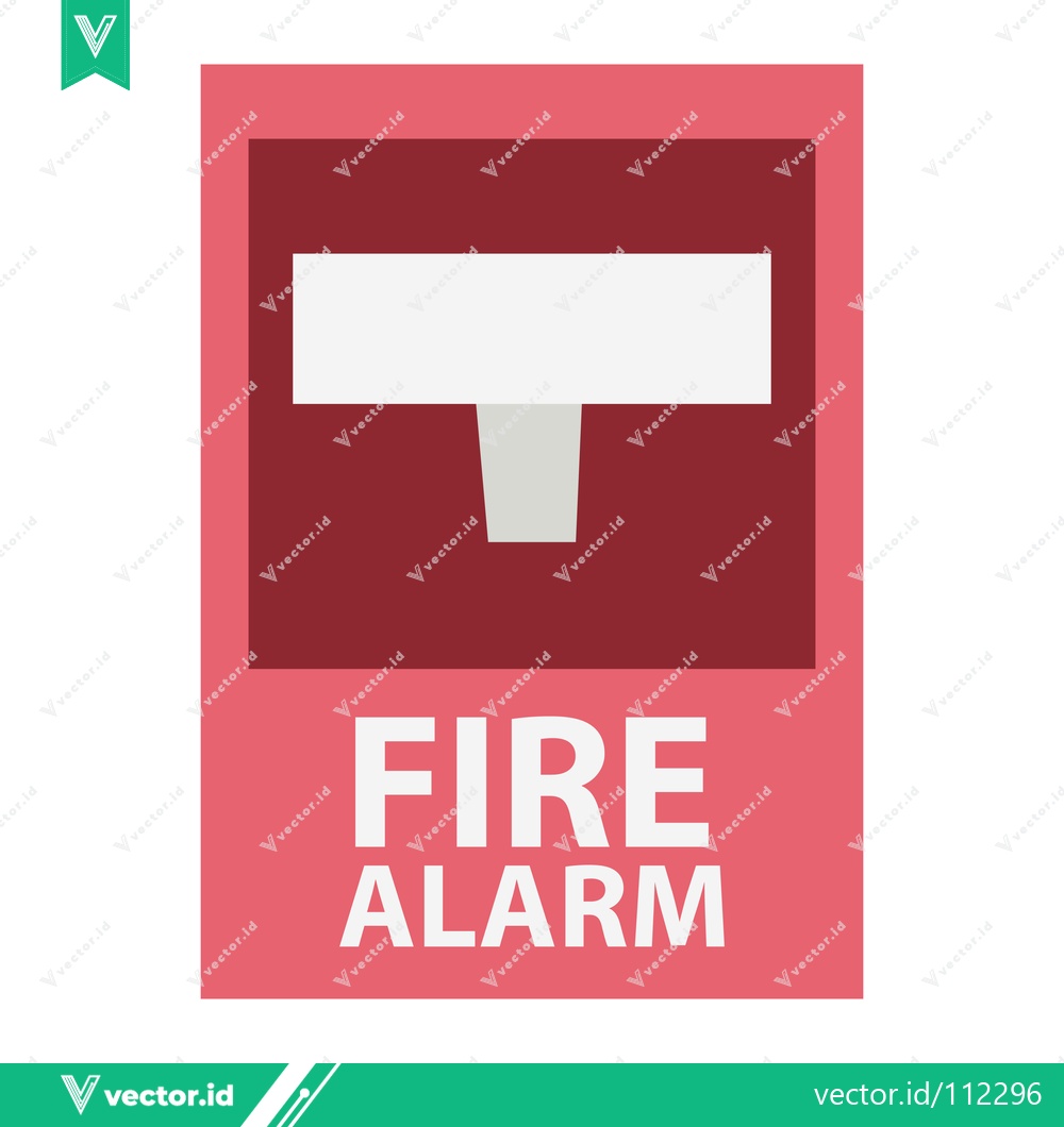 Premium Vector dari Red Fire Alarm Box with Pull Handle and Text