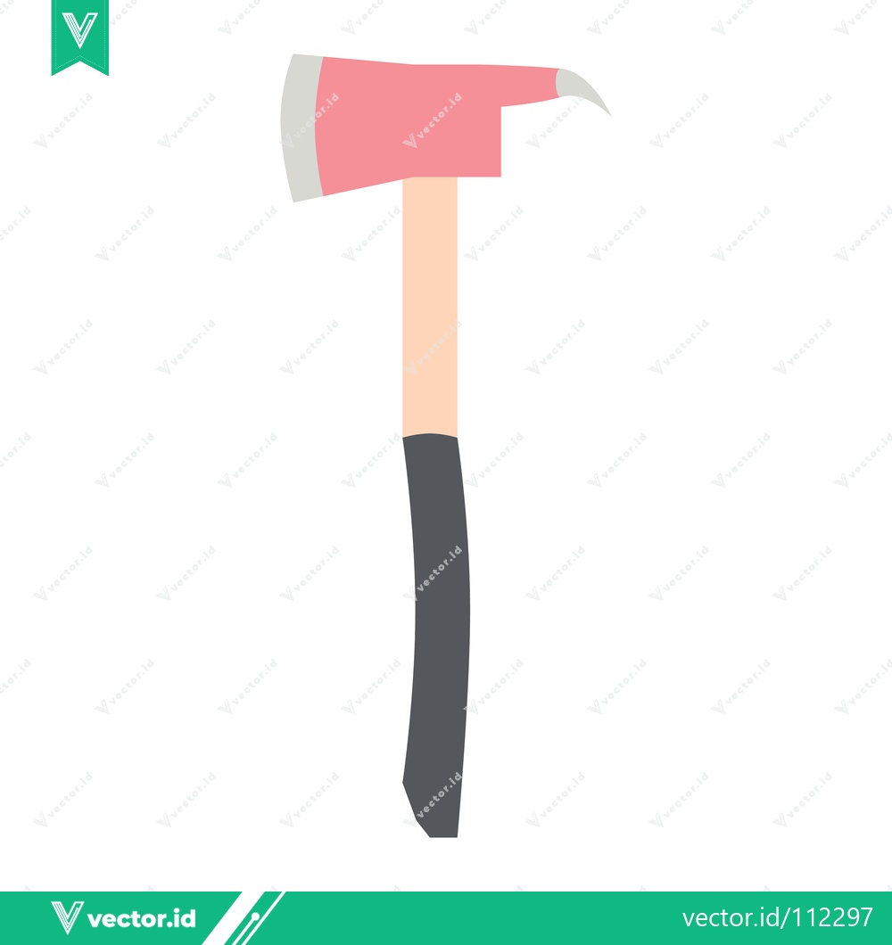 Premium Vector of Firefighter Axe Tool Illustration