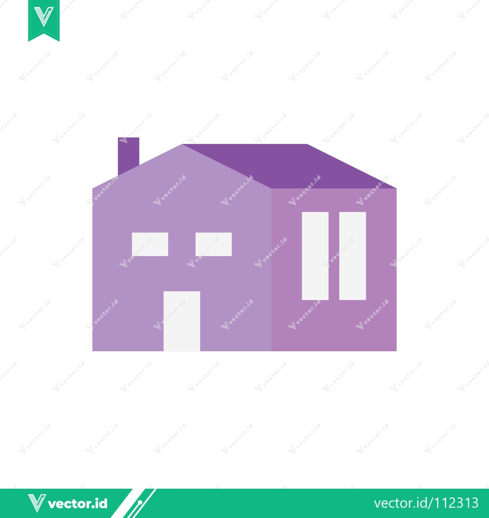 Premium Vector dari Minimalist Purple House Icon Vector Illustration