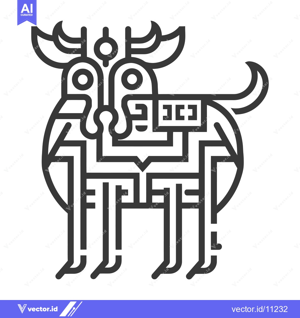 Premium Vector dari Abstract Geometric Animal Illustration