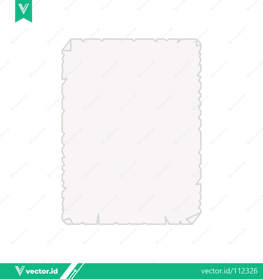 Premium Vector dari Blank Old Paper Scroll with Torn Edges Isolated on White Background
