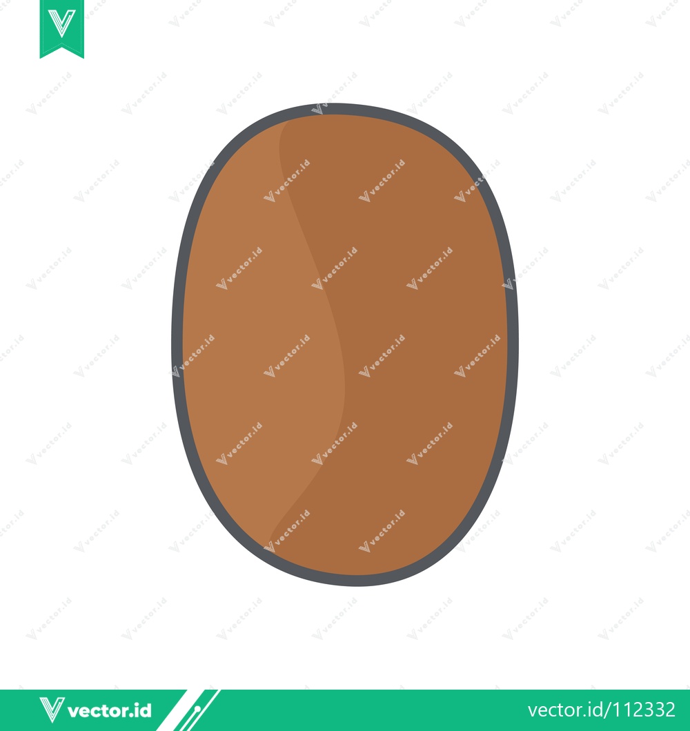 Premium Vector of Simple Brown Oval Shape Illustration