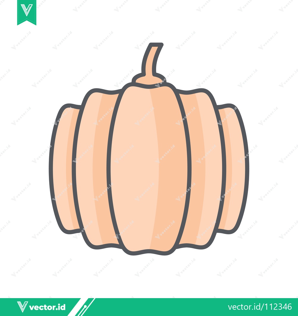 Premium Vector of Simple Cartoon Pumpkin Illustration