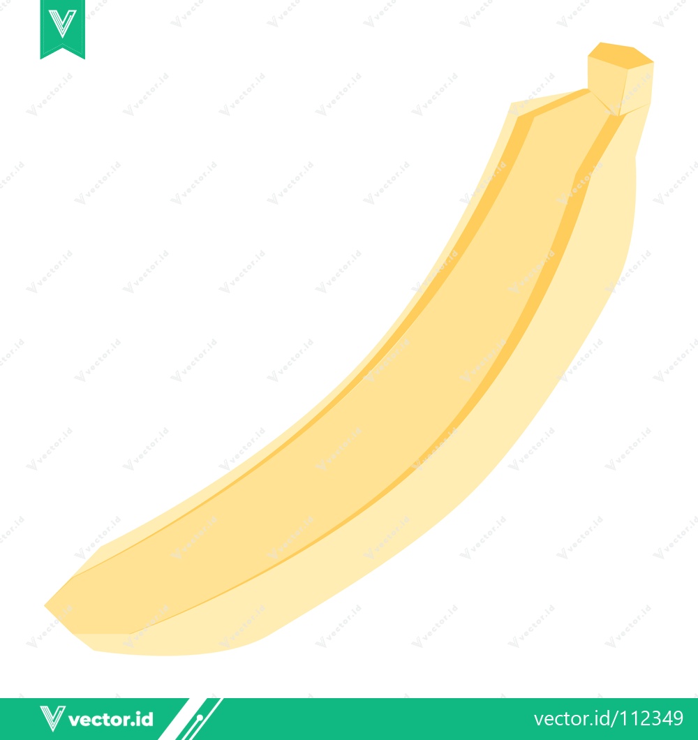 Premium Vector dari A single ripe yellow banana isolated on a white background