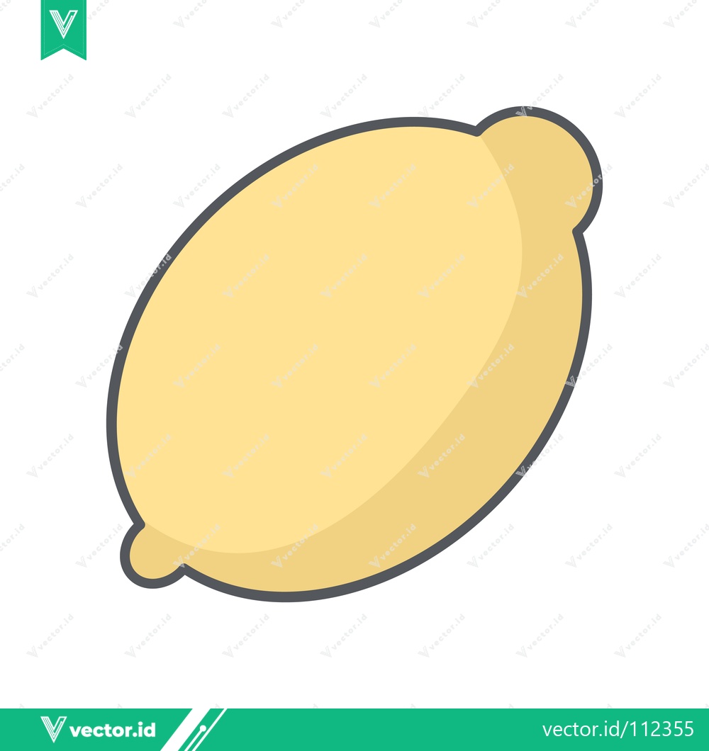 Premium Vector dari Simple Yellow Lemon Fruit Illustration