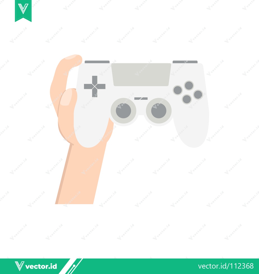 Premium Vector of Hand Holding a White Video Game Controller