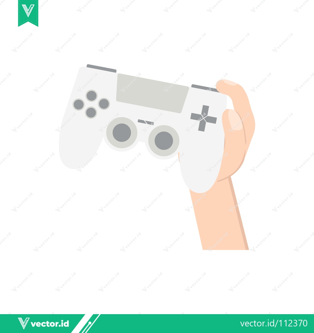 Premium Vector dari Hand Holding White Video Game Controller for Gaming