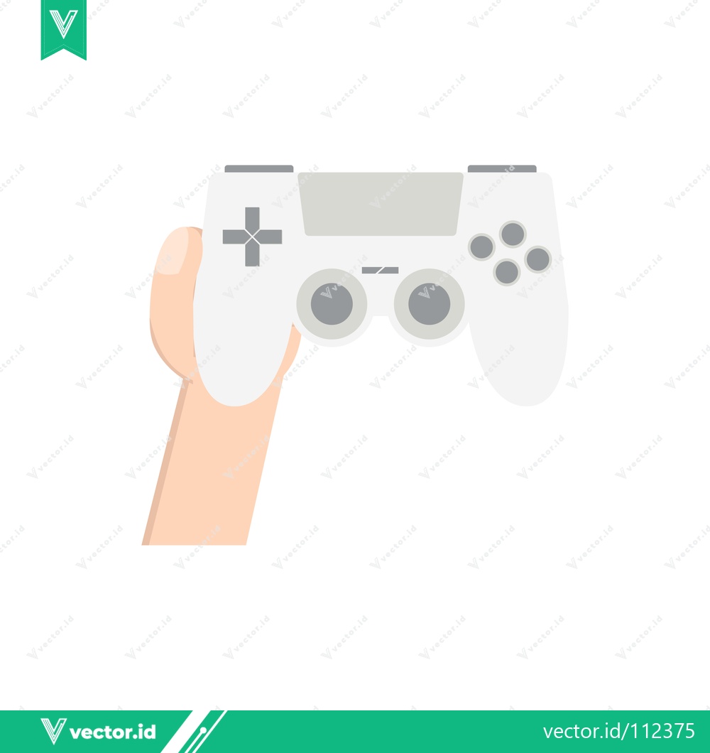 Premium Vector dari Hand Holding White Video Game Controller for Gaming