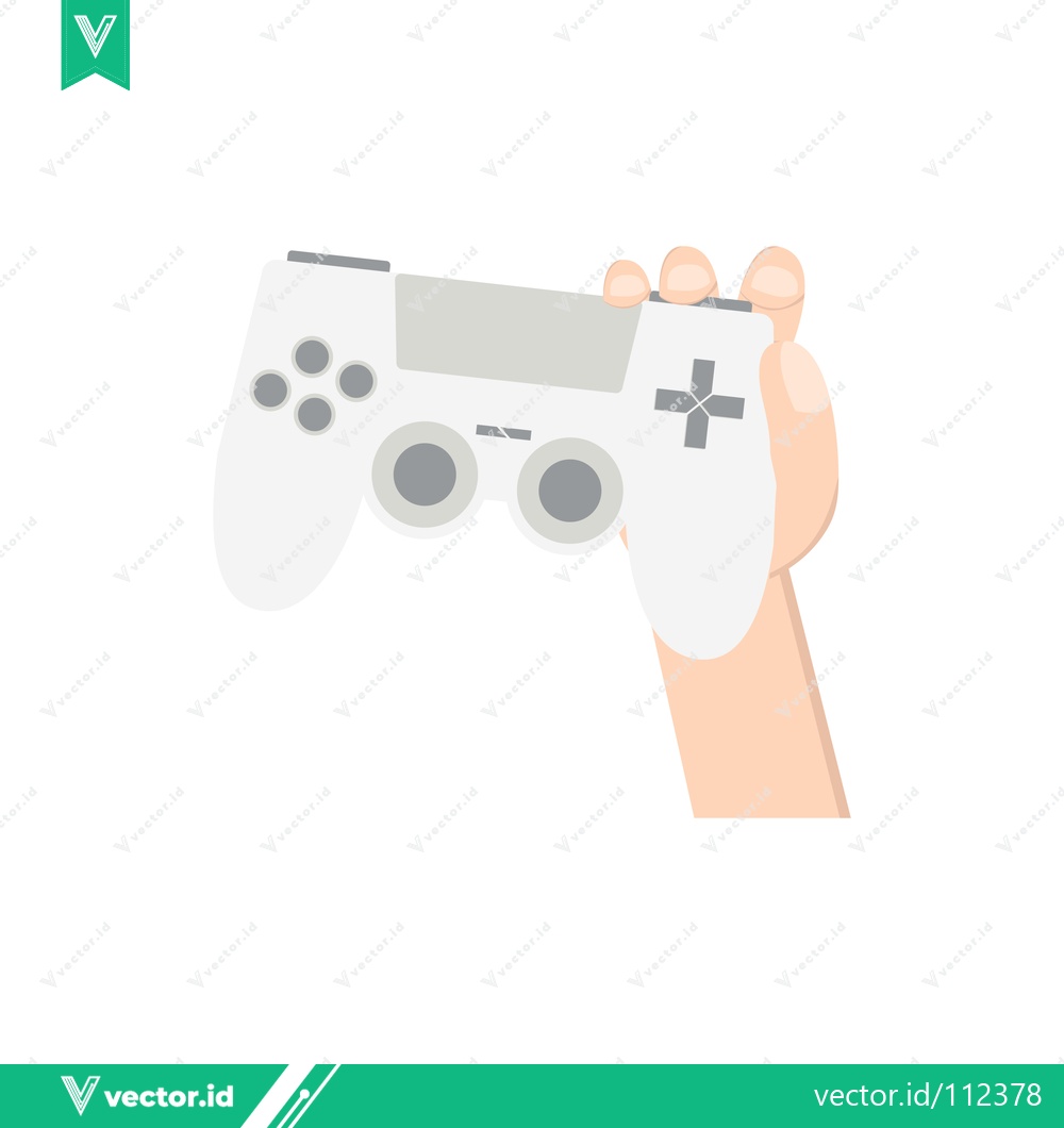 Premium Vector dari Hand Holding a White Video Game Controller for Gaming
