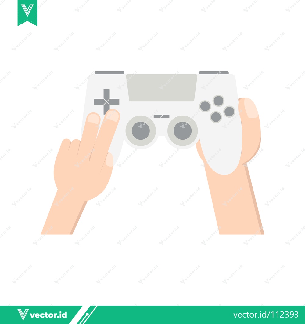 Premium Vector dari Hands holding a video game controller playing a game