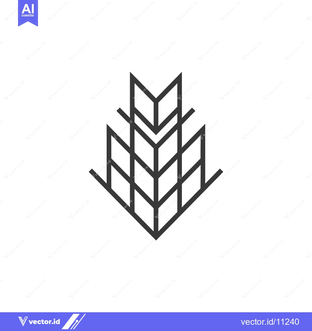 Premium Vector of Abstract Geometric Cityscape Icon Design
