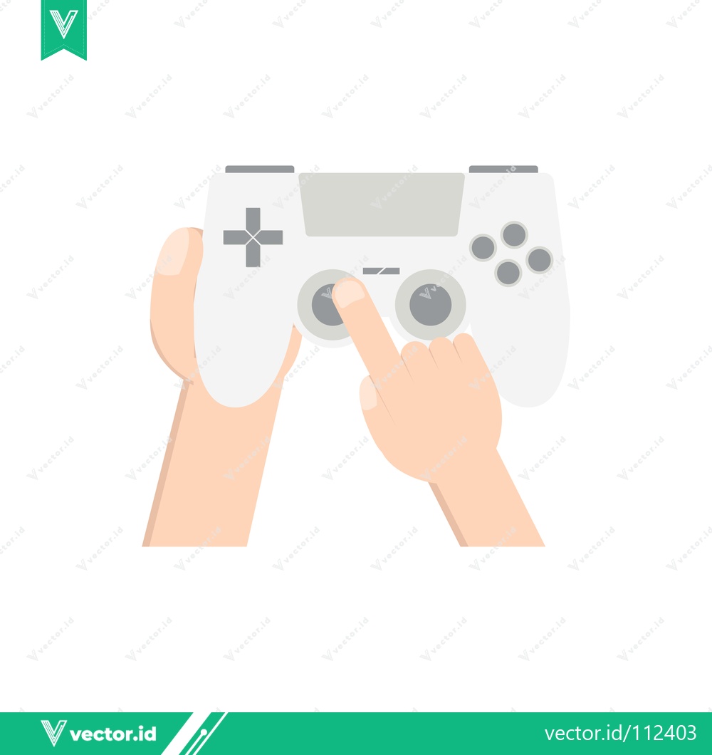 Premium Vector dari Hands Holding White Video Game Controller Playing Game