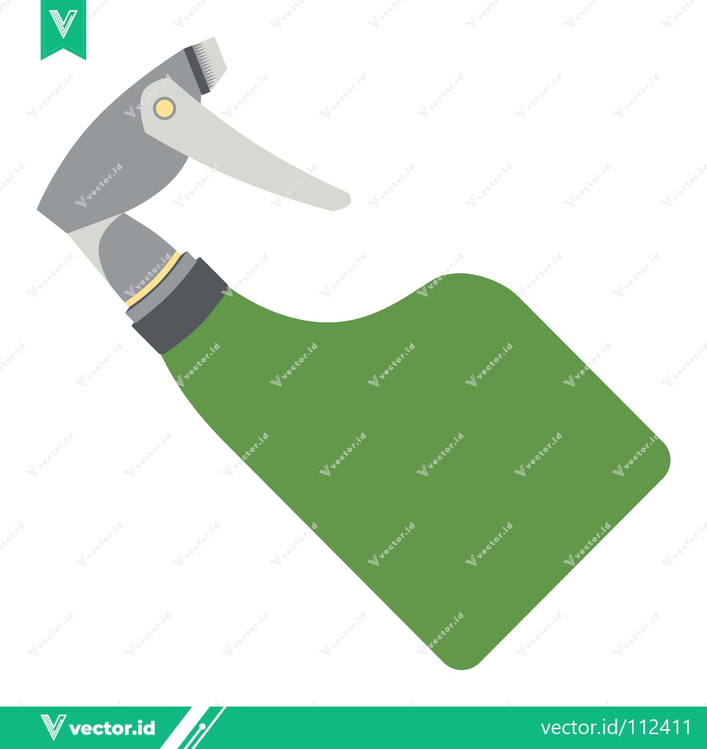 Premium Vector of Green Spray Bottle with Trigger Sprayer