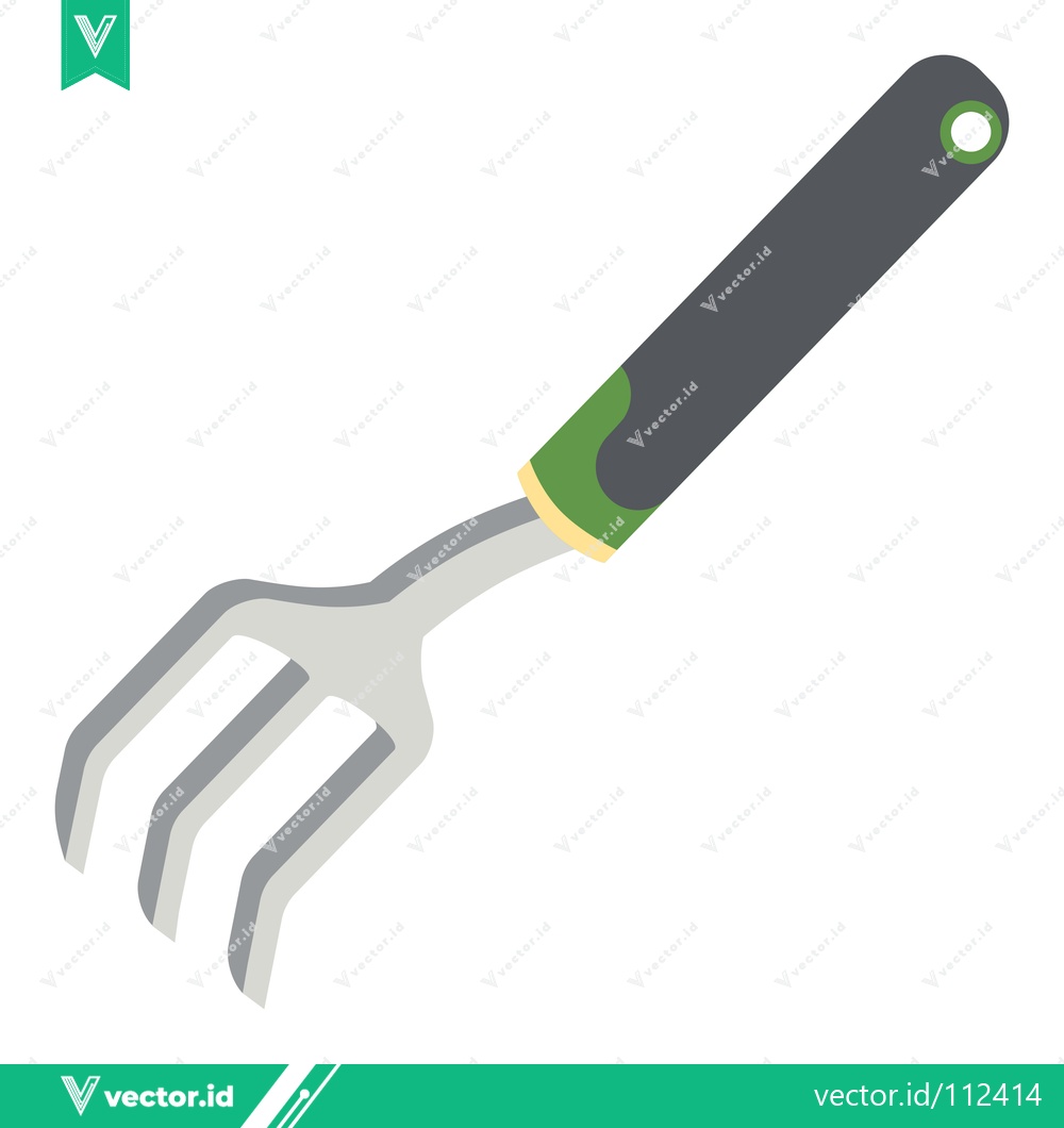 Premium Vector of Gardening Hand Rake Tool for Soil Cultivation