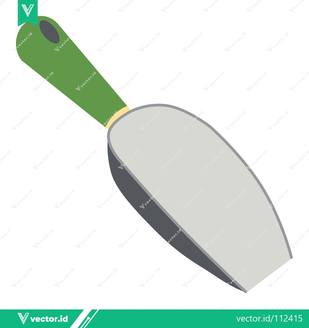 Premium Vector dari Gardening Hand Trowel with Green Handle