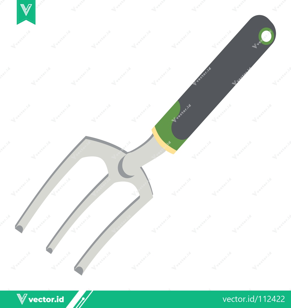 Premium Vector dari Illustration of a Garden Hand Fork Tool