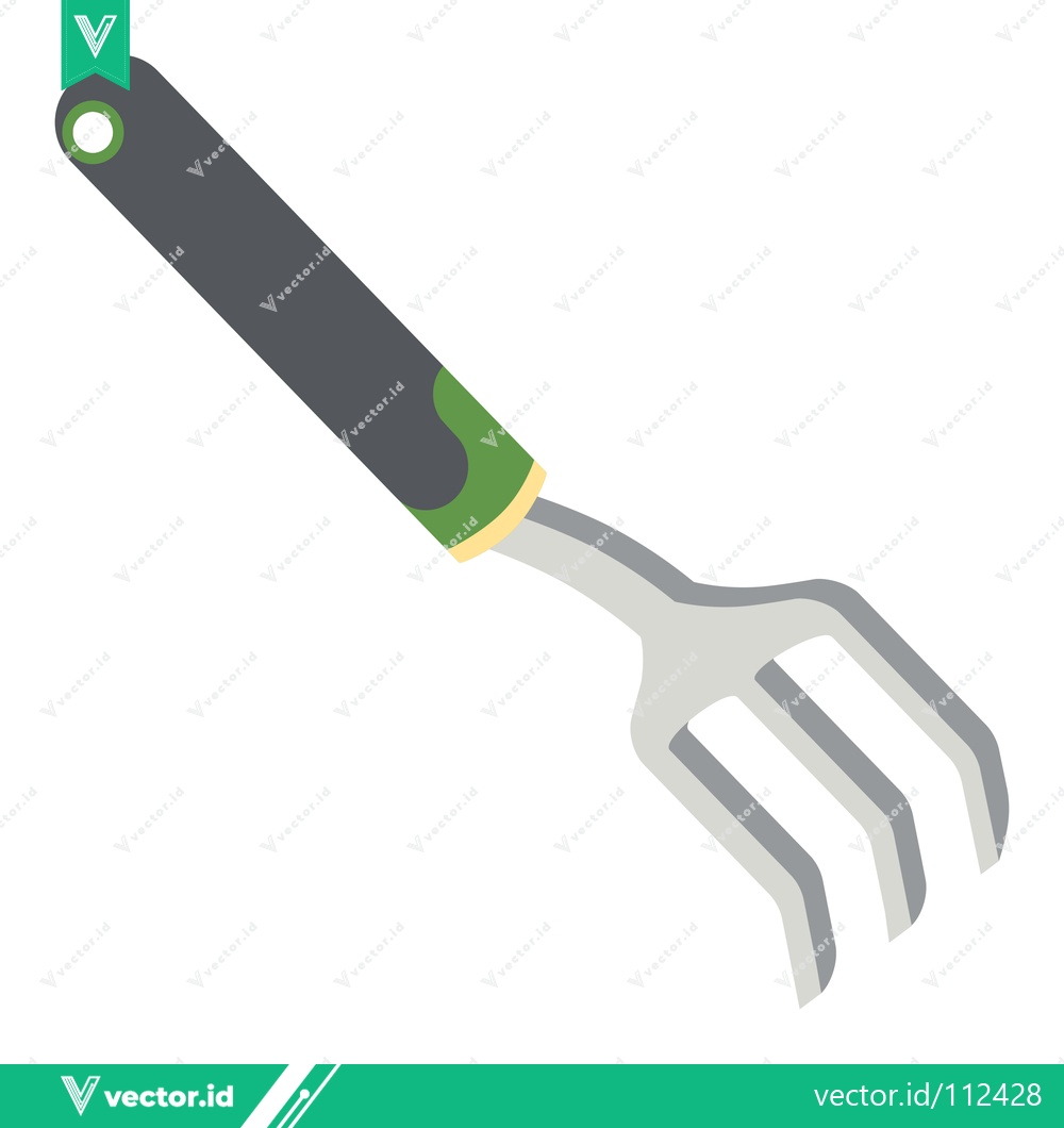 Premium Vector of Handheld Garden Rake Tool for Soil Cultivation