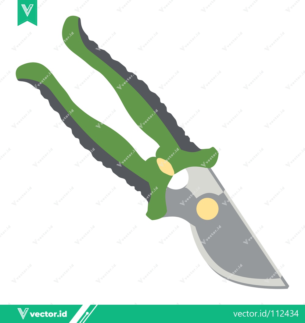 Premium Vector of Gardening Pruning Shears Tool Illustration