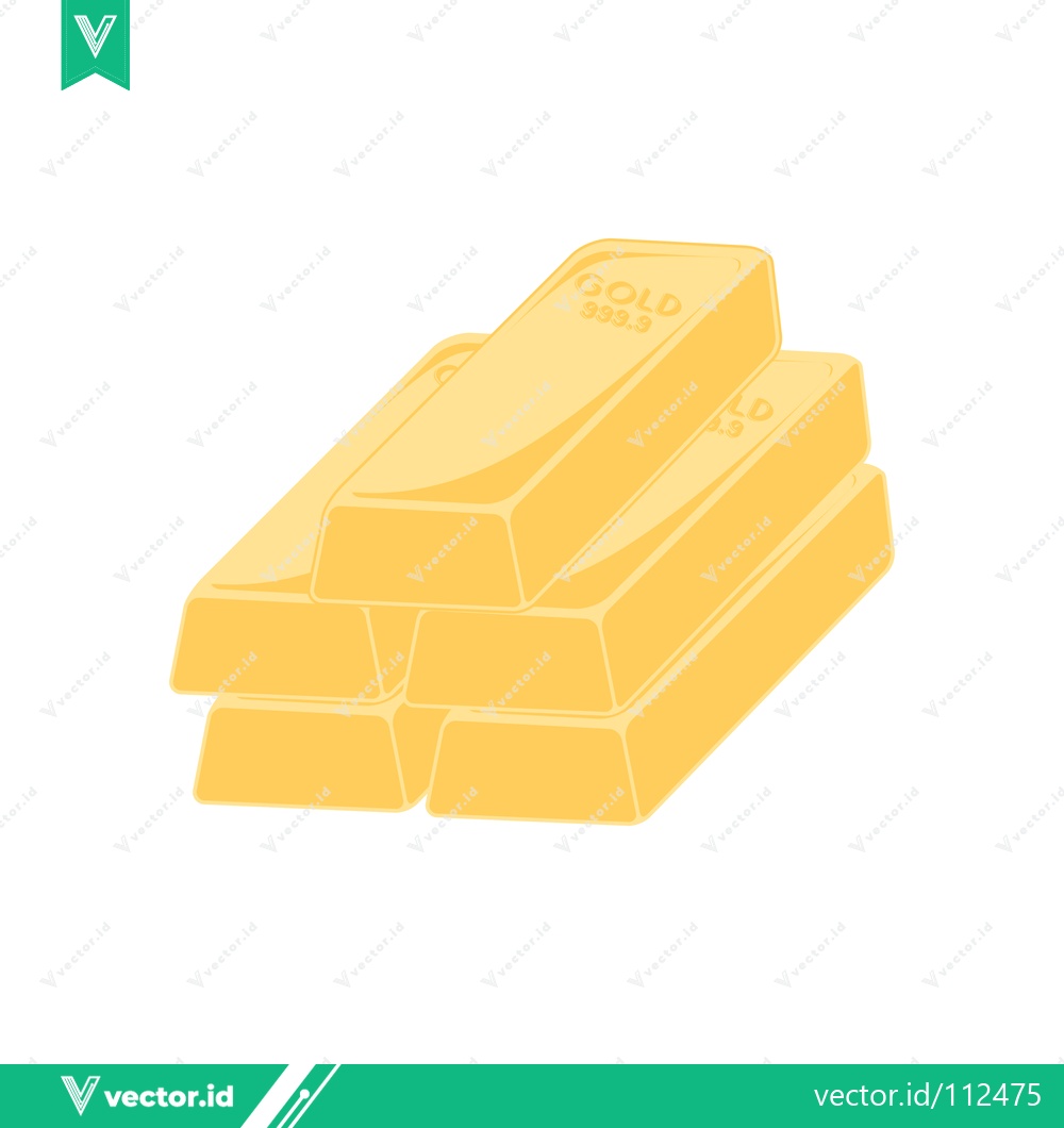 Premium Vector of Stack of Gold Bars Illustration