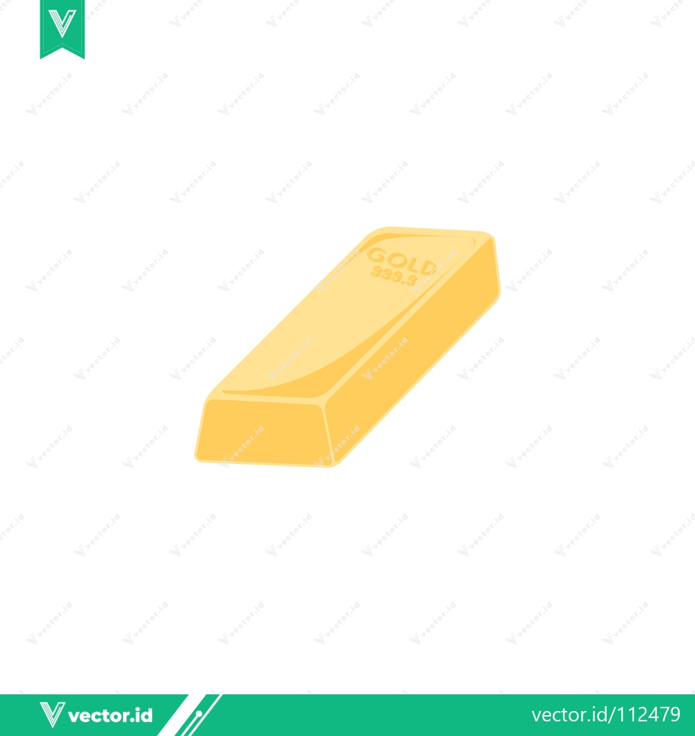Premium Vector dari A single gold bar a symbol of wealth and investment