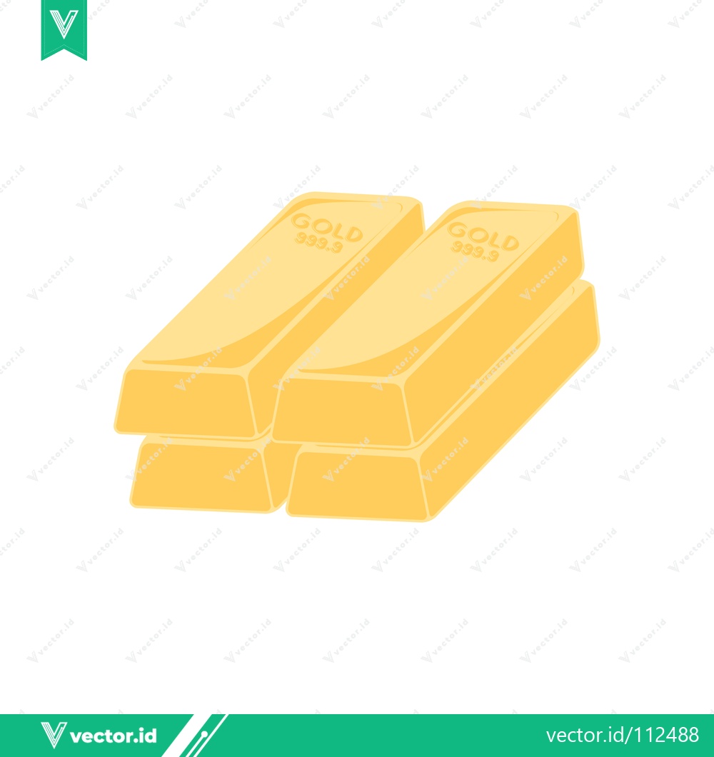 Premium Vector dari Stack of Gold Bars Illustration
