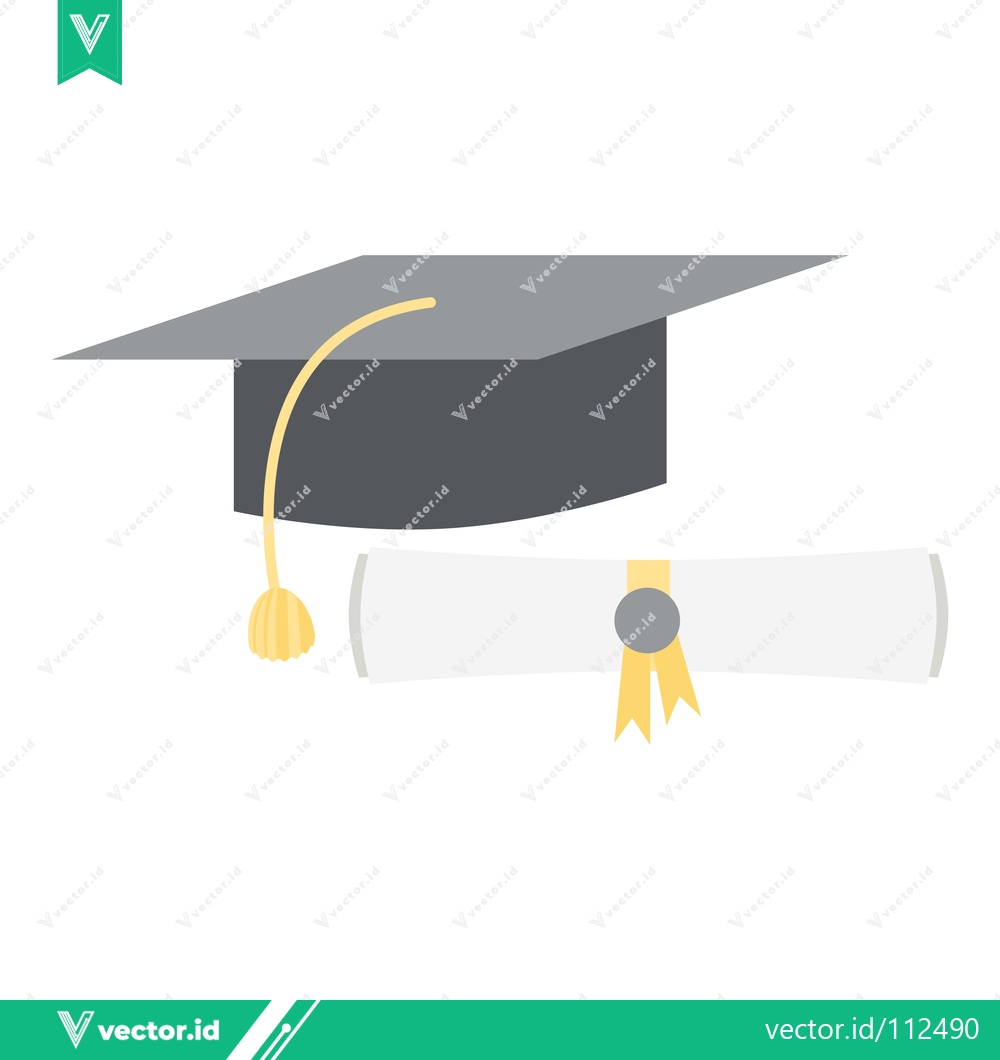 Premium Vector dari Graduation Cap and Diploma Icon Representing Academic Achievement