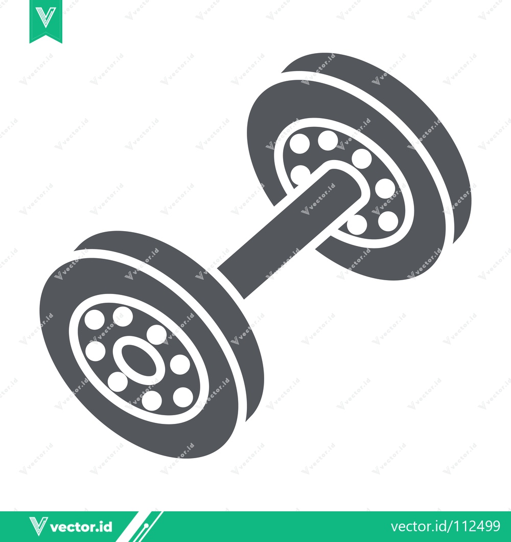 Premium Vector of Dumbbell Icon Vector Illustration Fitness Equipment