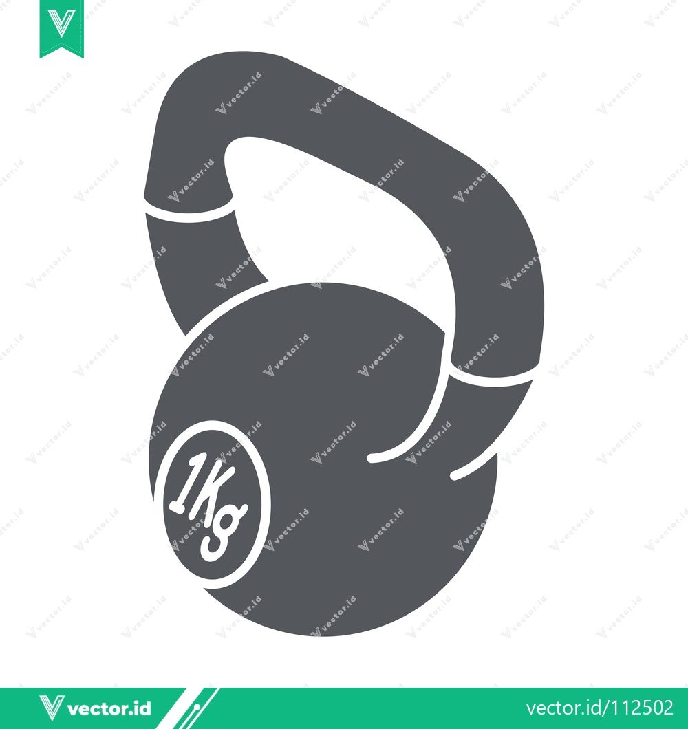Premium Vector of Kettlebell Icon 1kg Weight for Fitness and Exercise