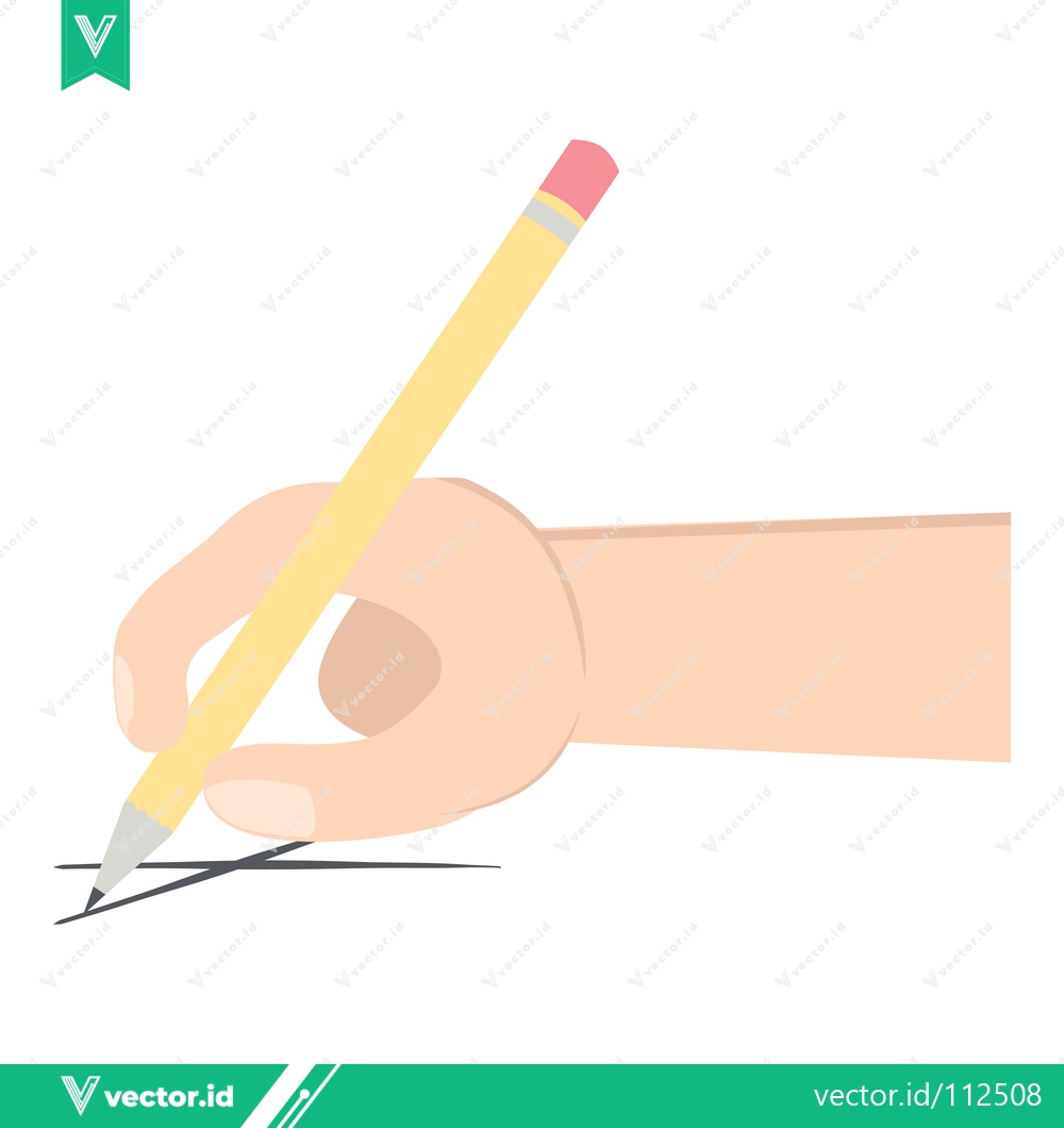 Premium Vector dari Hand Writing With Pencil On Paper