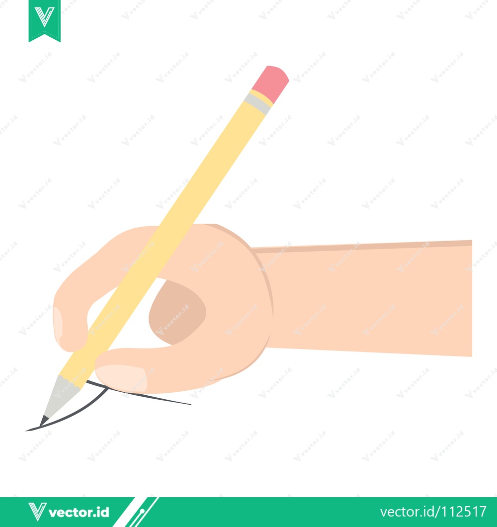 Premium Vector of Hand Writing With Pencil On Paper