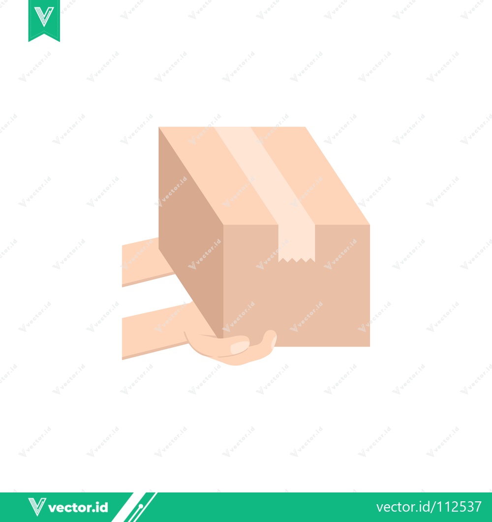 Premium Vector dari Cardboard Box Sealed with Tape Ready for Shipping
