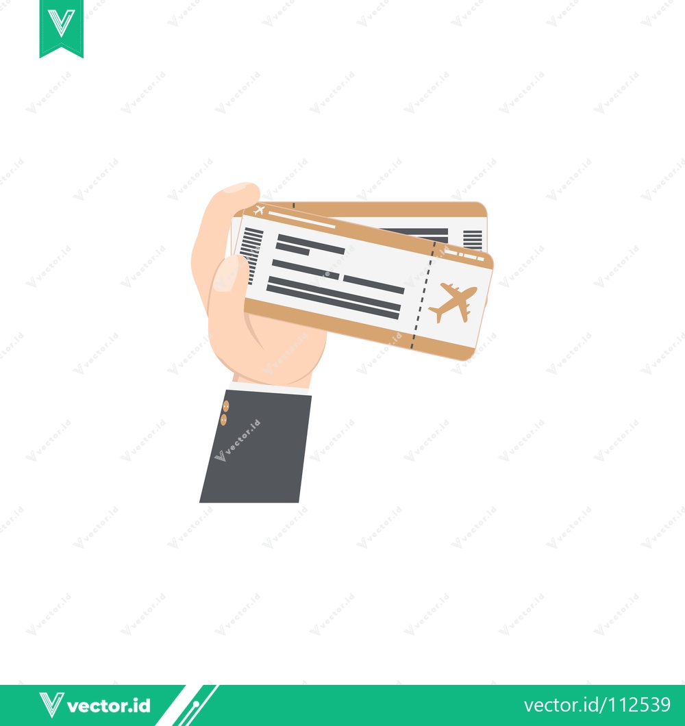 Premium Vector dari Hand Holding Two Tickets for Travel or Event