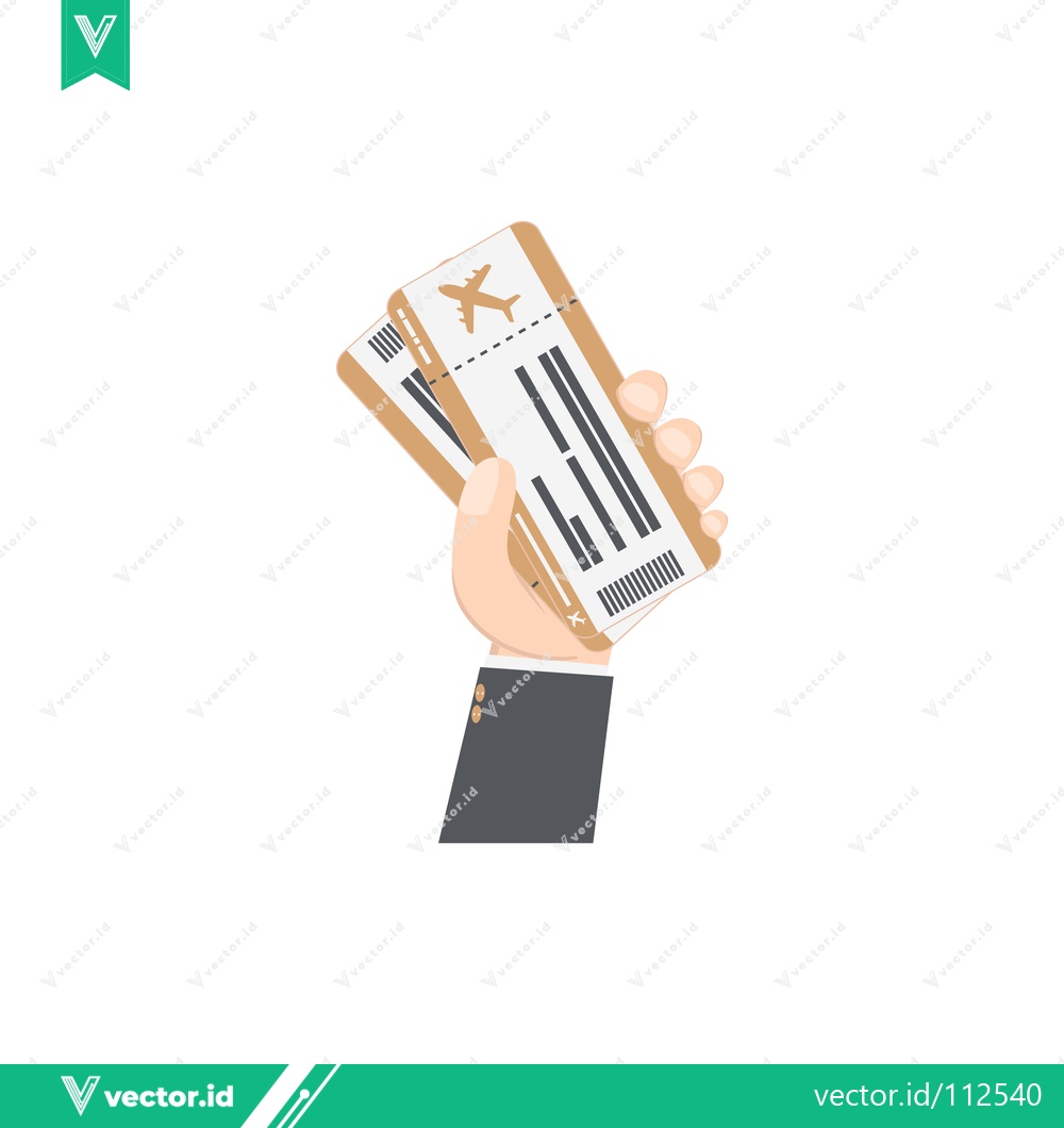 Premium Vector dari Hand Holding Airplane Tickets for Travel